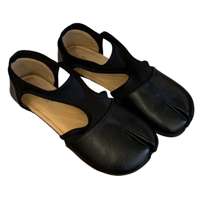 Fengda Women's Mary Jane Split-Toe Flat Shoes Summer Breathable Leather Slip-On Low-Cut Ballet Shoes - Image 5