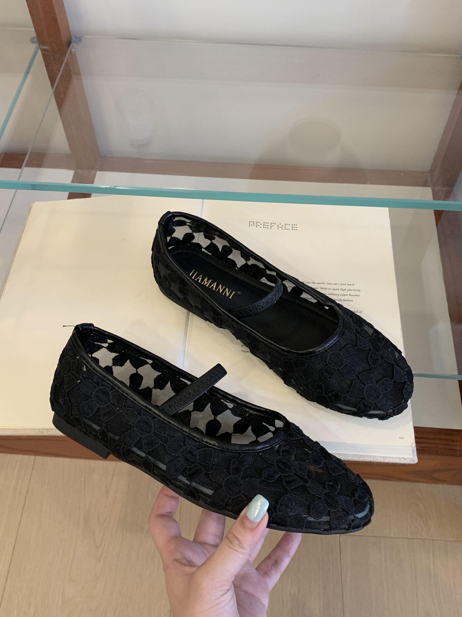 French Woven Hollow Mary Jane Women Summer Autumn Flat Shallow Mouth Single Shoe One Buckle Breathable Ballet Shoes - Image 3